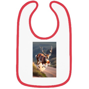 Discover The reindeer running logo Bibs