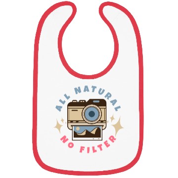 Discover All Natural No Filter Instant Camera Bibs