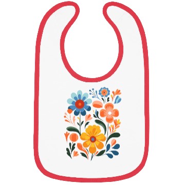 Discover Nature's Nouveau Bibs - Abstract Flower Print -