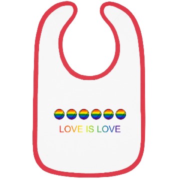 Discover Love Is Love Pride Rainbow Tennis Bibs