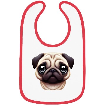 Discover Unique Pug Portrait Bibs