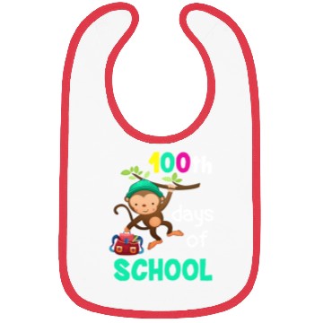 Discover 100 Days Of School Monkey Bibs