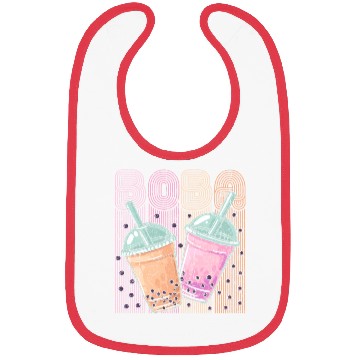 Discover Boba Tea Design Bubbles Bubble Tea Retro Boba Bibs