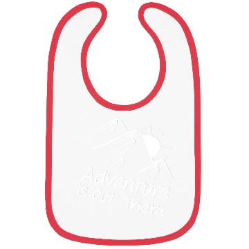 Discover Adventure is Out There Mountains White Bibs