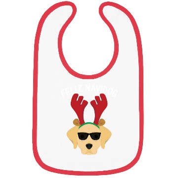 Discover Feliz Navidog Navidad Labrador Retriever Bibs