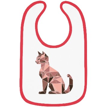 Discover Pink Geometric kitty cat for pet lovers Bibs