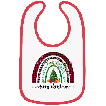 Discover Merry Christmas Lights Rainbow Bibs