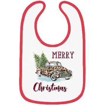 Discover Merry Christmas Leopard Print Truck Bibs