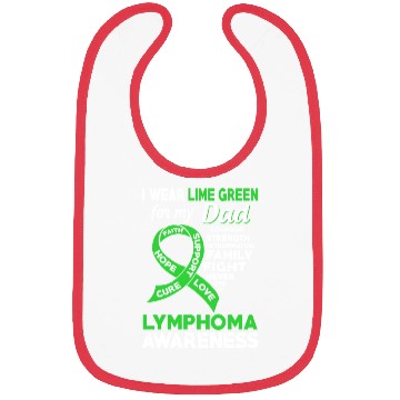 Discover I Wear Lime Green For My Dad Lymphoma Awareness Bibs