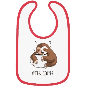 Discover After Coffee Sloth Bibs