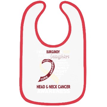 Discover I Wear Burgundy Ivory For My Daughter Head Neck Bibs