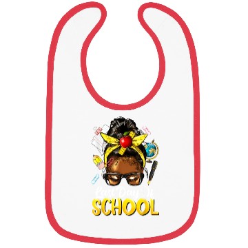 Discover Teacher Black Afro African American Women Last Day Bibs