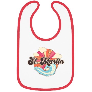 Discover Saint Martin Caribbean Retro Bibs