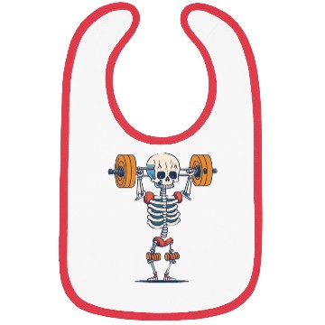 Discover Weightlifting Gym Skeleton Bibs