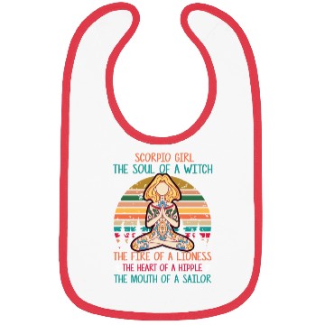 Discover Yoga Lover Gift Scorpio Girl Classic Bibs