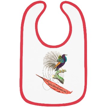 Discover "Beautiful feathers make beautiful birds" Bibs