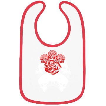 Discover Gothic Bibs, Skull Red Roses Goth Vintage Grunge