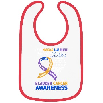 Discover I Wear Marigold Blue Purple For My Sister Bladder Bibs