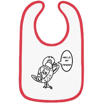 Discover Cute Cartoon Sparrow Bird Bibs