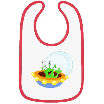Discover Happy Green Alien Bibs