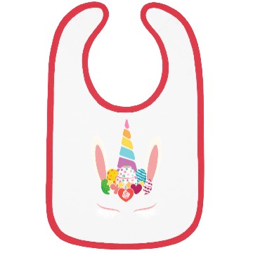 Discover Happy Easter Unicorn Bunny Ears Eggs Hunter Bibs