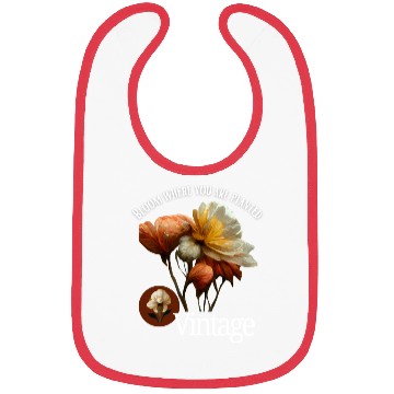 Discover Brown Floral Life Quotes Vintage Bibs