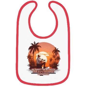 Discover Fishing Santa river t shit design Bibs