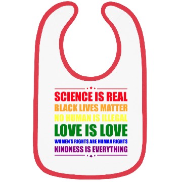 Discover Science Is Real Kindness Is Everything Bibs