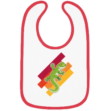 Discover Pixel Green Gecko Bibs