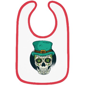 Discover St. Patrick's Day Skull Bibs