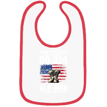 Discover US Army DD-214 American Flag Bibs