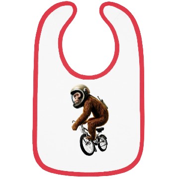 Discover Astronaut monkey on a bike ride Bibs