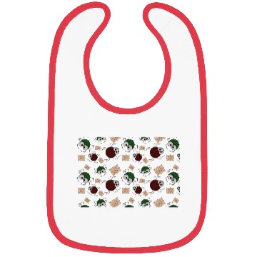Discover Red Green Spider Seamless Pattern Bibs