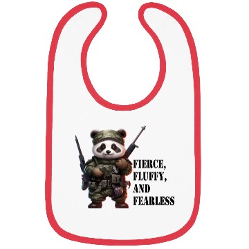 Discover Cute Panda Army Panda Fierce Panda Bibs