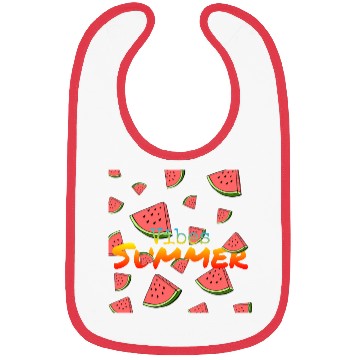 Discover Vibes Summer ,watermelon , Summer design Bibs