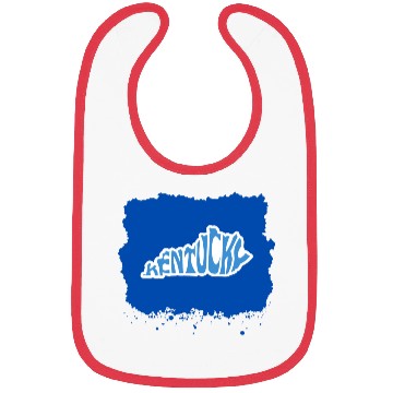 Discover Kentucky Typography Sticker in State Shape Bibs