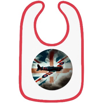 Discover Spitfire Airplane Fighter Plane England UK Bibs