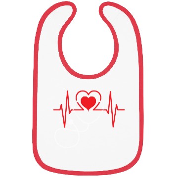 Discover Funny Heart Beats Nurse Nursing Doctor Medical Bibs