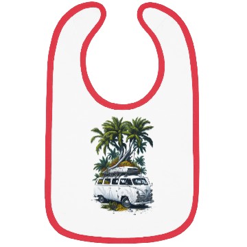 Discover Travel Car caravan Summer Coco Tree Bibs