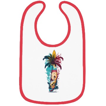 Discover Surfing board summer waves Bibs