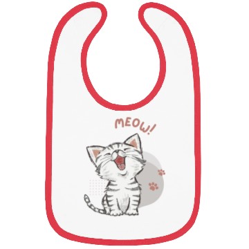 Discover Cute cat meow Bibs