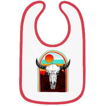 Discover Cow Bibs, Cow Skulls Hippie Aztec Bibs, Cow Fan
