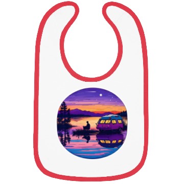 Discover A Camper Enjoying A Peaceful Lakeside Bibs