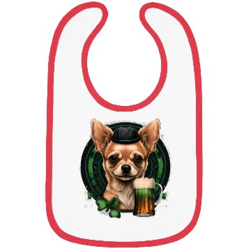 Discover Chihuahua | St. Saint Patricks Day Beer Shamrock Bibs