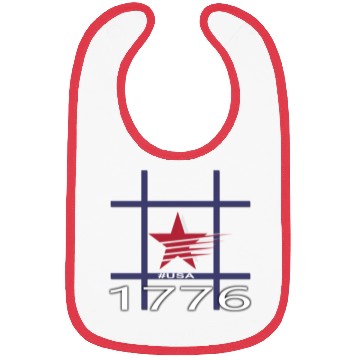 Discover 1776 USA STAR HASHTAG Bibs