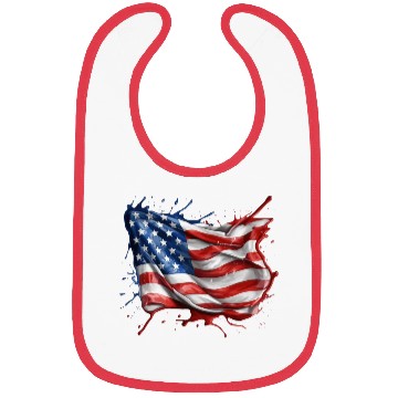Discover American Flag Bibs