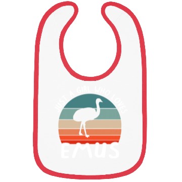 Discover Girl Lover Emu Women Love Saying Fan Bibs