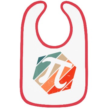 Discover Funny Retro Vintage Math Teacher Pi Day Bibs