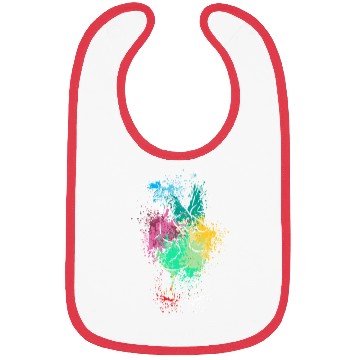 Discover Colerfull Splash Art Farm animals chicken Bibs