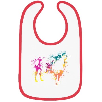 Discover Colerfull Splash Art Farm animals cow Bibs